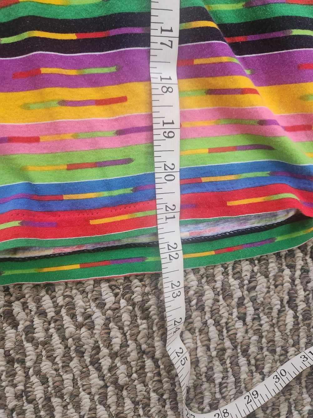 Colorful Striped Polo Top with Pink Trim - Picture 11 of 12